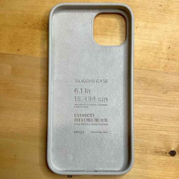 Gray Slim Protective Silicone Case for iPhone 13 - Picture 2 of 6